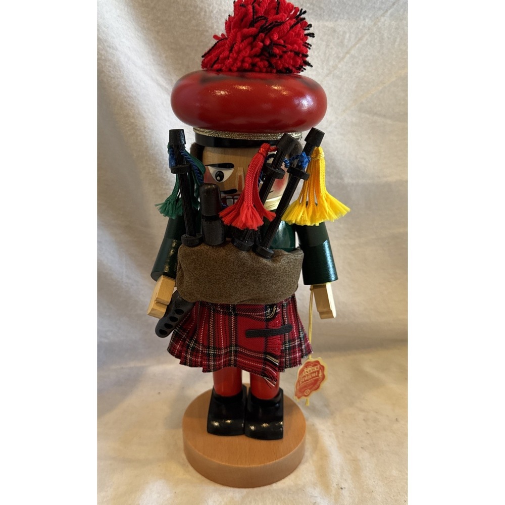 Steinbach Bag Pieper Piper Nutcracker 13.5" Bag Pipes Vintage 1132 Germany‎